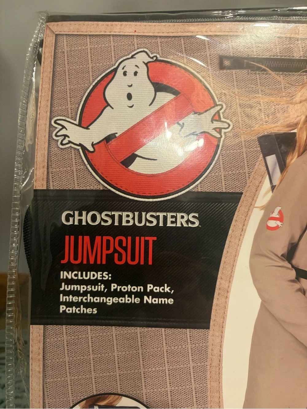 Spirit Halloween Ghostbusters Jumpsuit Costume Kids XL 14-16 Tan Proton Pack New